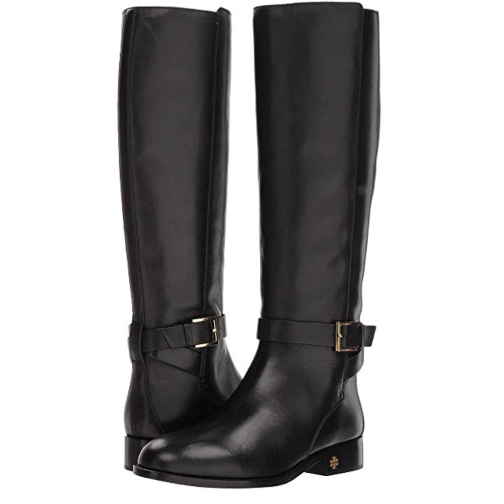 NIB Tory Burch Brooke Riding Boot Black Size 7.5